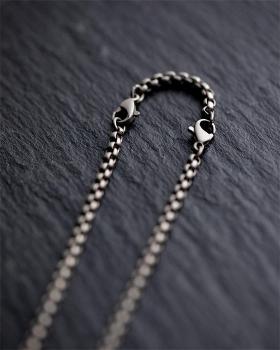 Preview: Halskette aus Volltitan mit blauem Jeremejevit-Stein - Imperium Blue